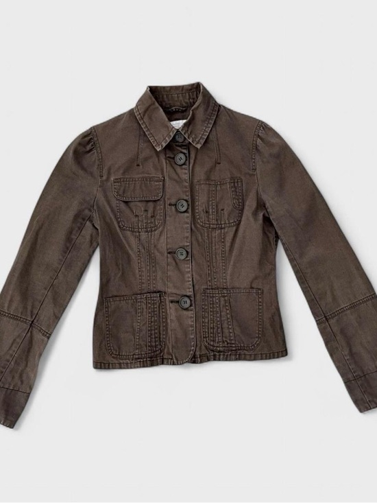 Charlotte Russe Jackets & Blazers - Charlotte Russe Brown Button-Front Jean Jacket